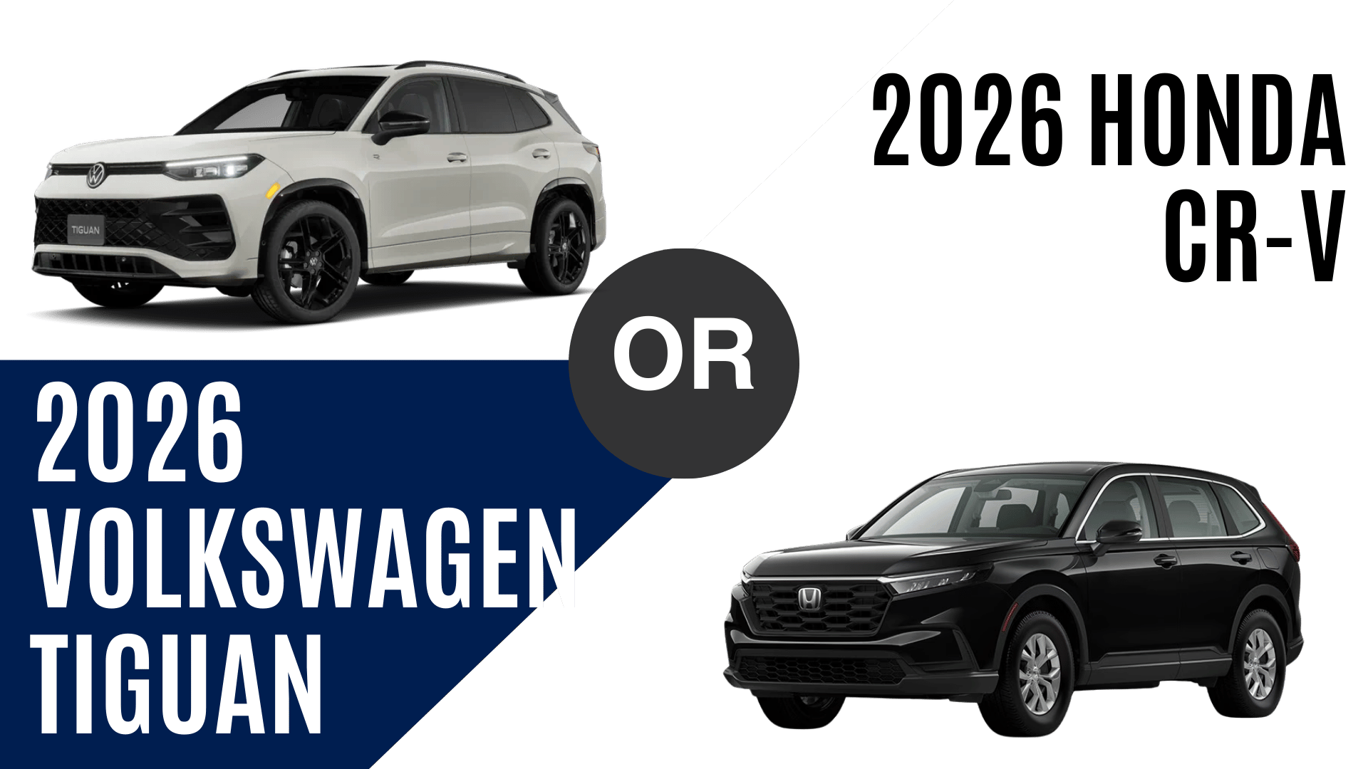 2026 Volkswagen Tiguan vs 2026 Honda CR-V at Crain Volkswagen of Fayetteville in Fayetteville AR