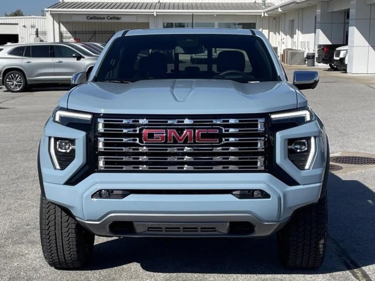 Front view of a GMC Canyon truck highlighting safety-focused design at Crain Buick GMC of Springdale