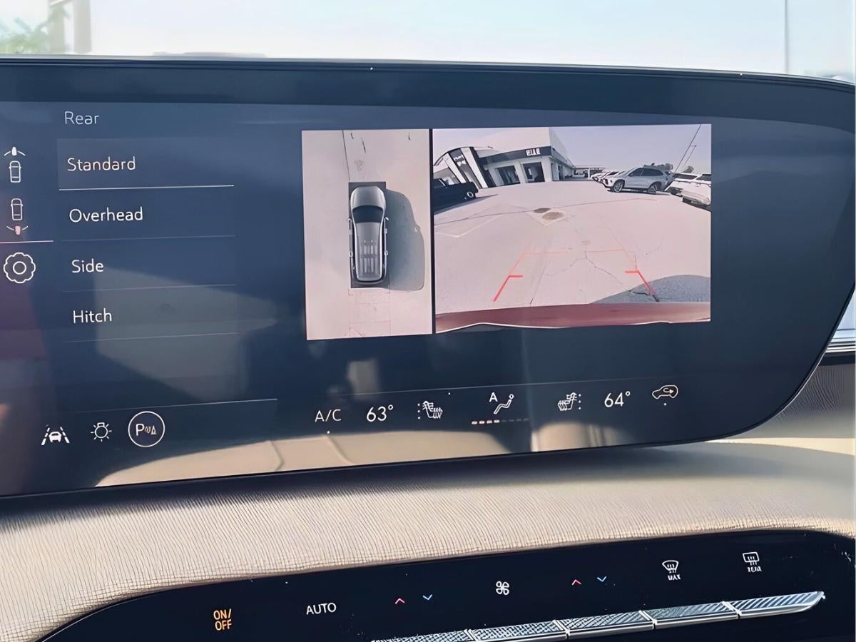 Buick rear camera and surround view display inside a vehicle at Crain Buick GMC of Springdale