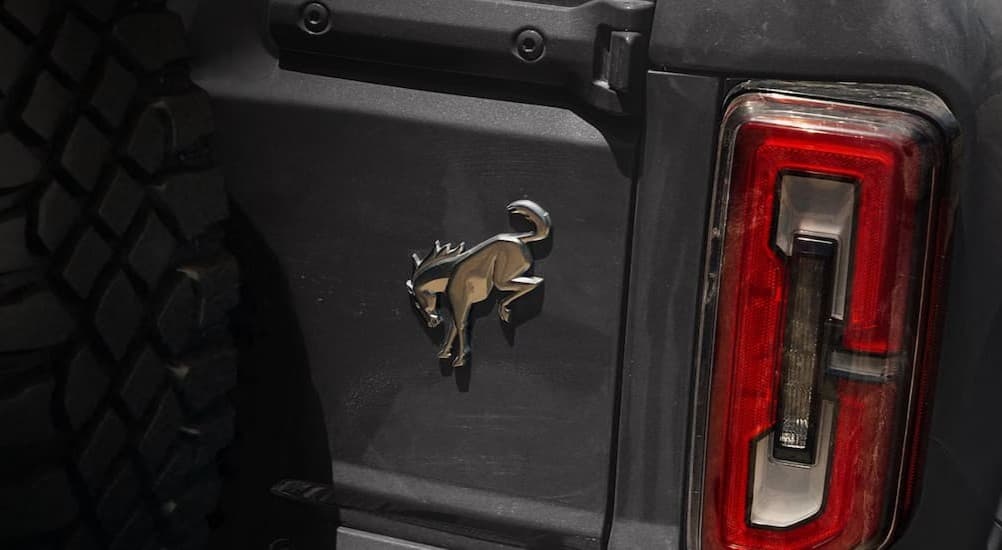 Bronco badge on a gray 2026 Ford Bronco Sport.