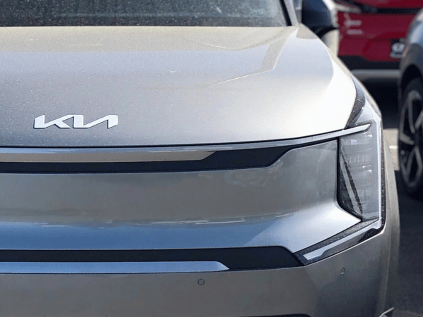 Gray Hood of a EV9