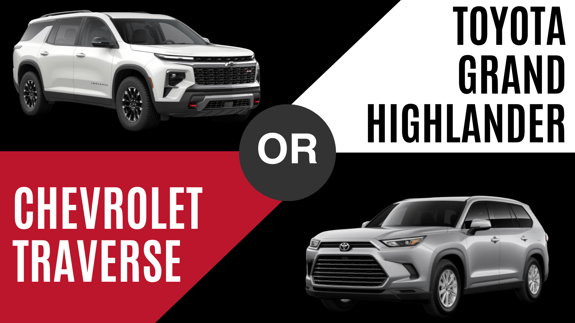 2025 Chevy Traverse and 2025 Toyota Grand Highlander featured in Crain Chevrolet of Little Rock’s in-depth SUV comparison for Arkansas shoppers.