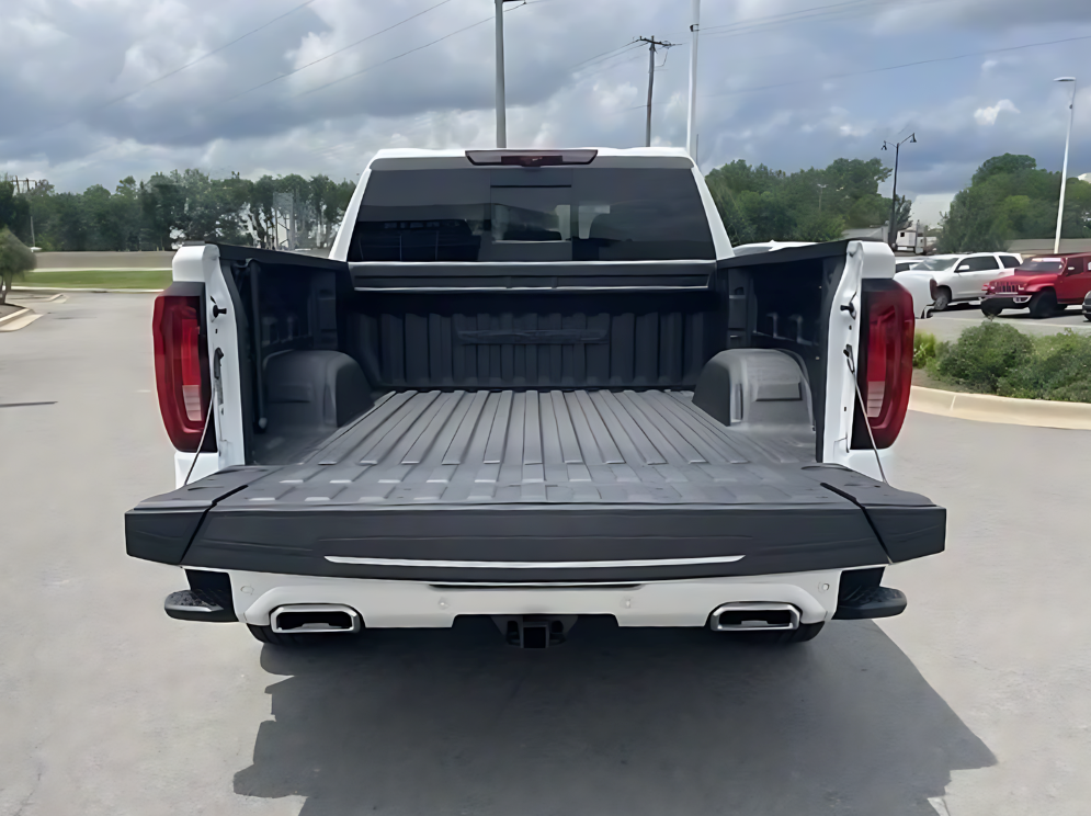 GMC Sierra truck bed with MultiPro Tailgate fully open at Crain Buick GMC in Conway