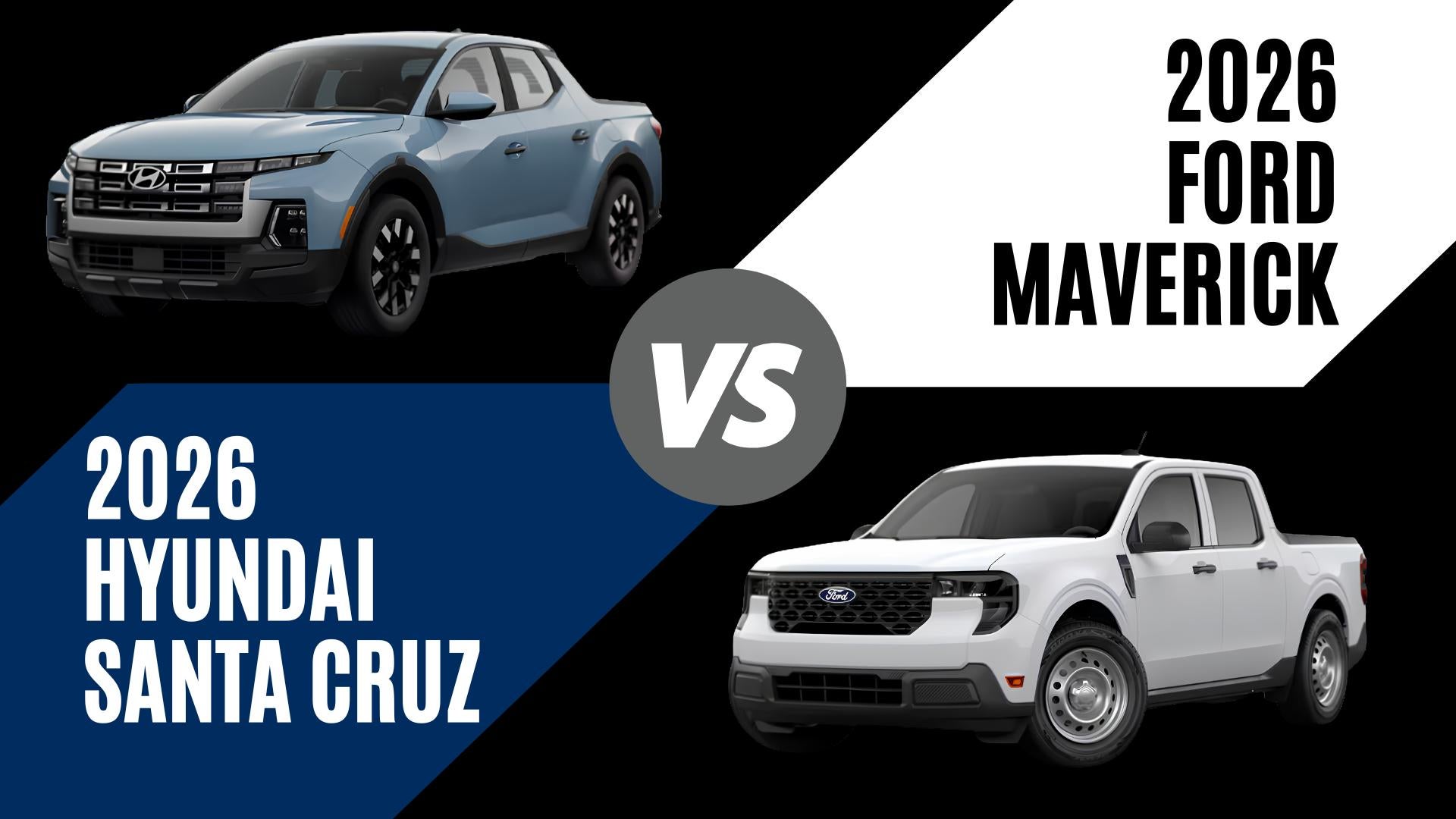 2026 Hyundai Santa Cruz and Ford Maverick comparison highlighting towing, truck utility, and MPG in North Little Rock, Arkansas