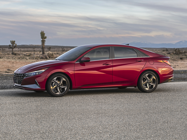 2023 Hyundai Elantra Hybrid parked on a road