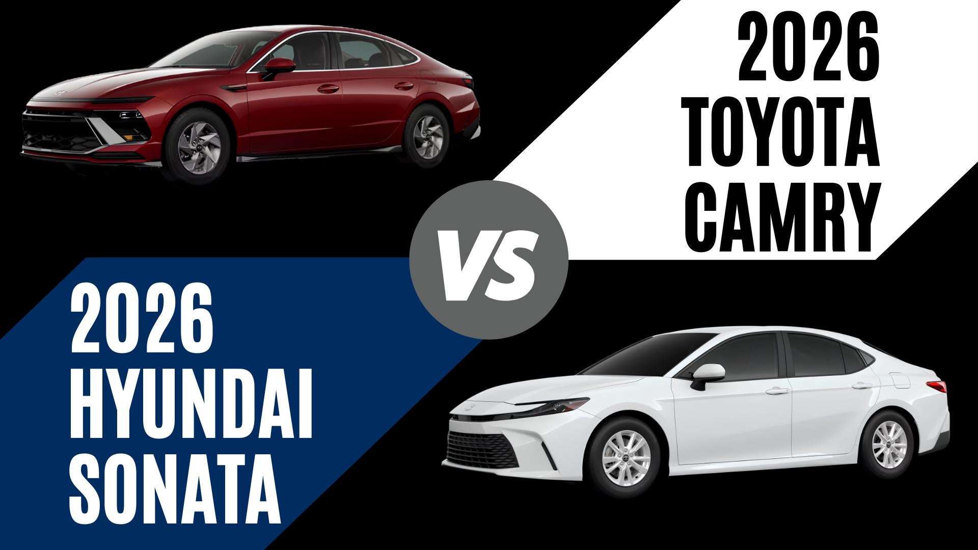 2026 Hyundai Sonata and Toyota Camry sedan comparison highlighting fuel economy, technology, and comfort in North Little Rock Arkansas