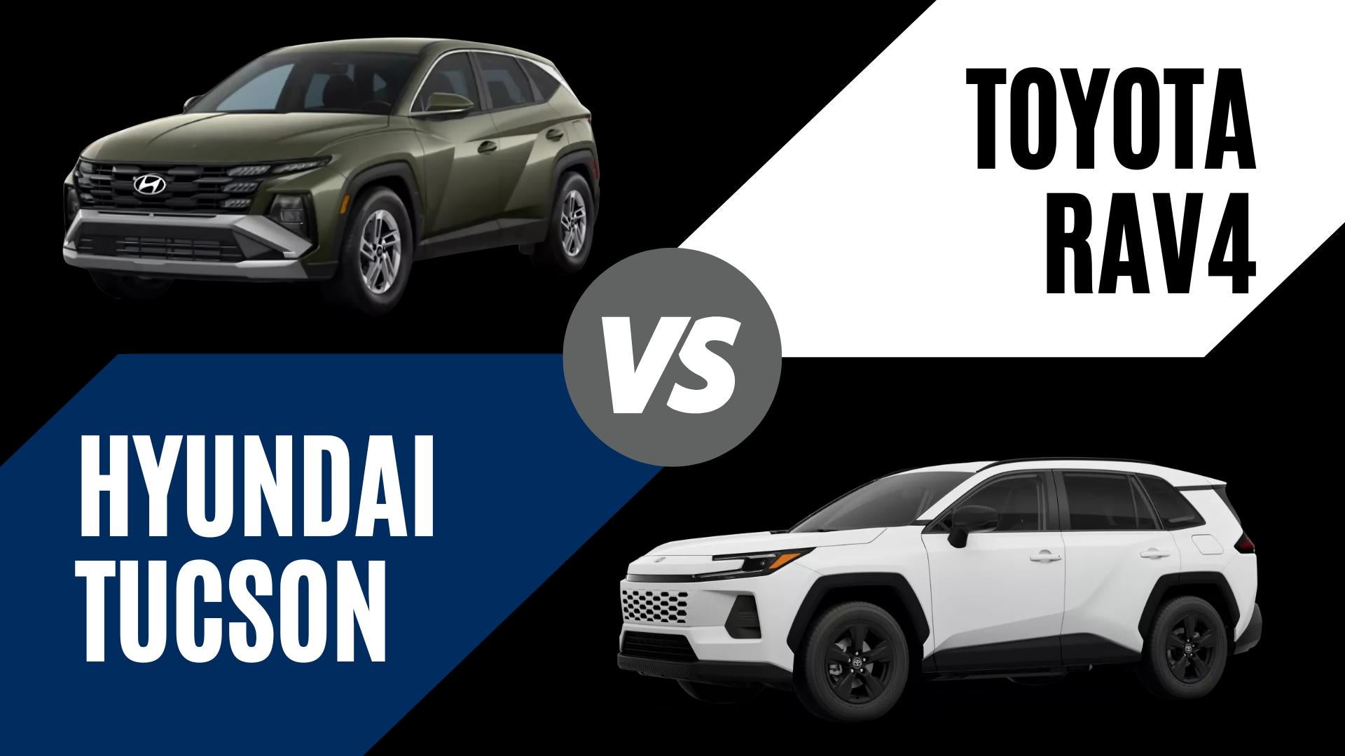 2026 Hyundai Tucson and Toyota RAV4 compact SUVs compared for MPG, comfort, and technology in North Little Rock, Arkansas
