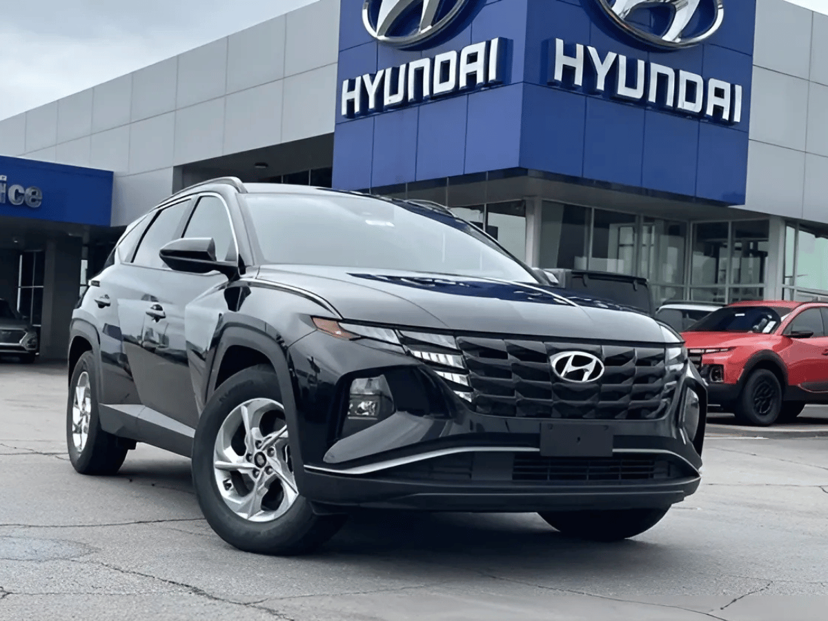 Black used Hyundai Tucson SUV parked at Crain Hyundai of Fort Smith dealership