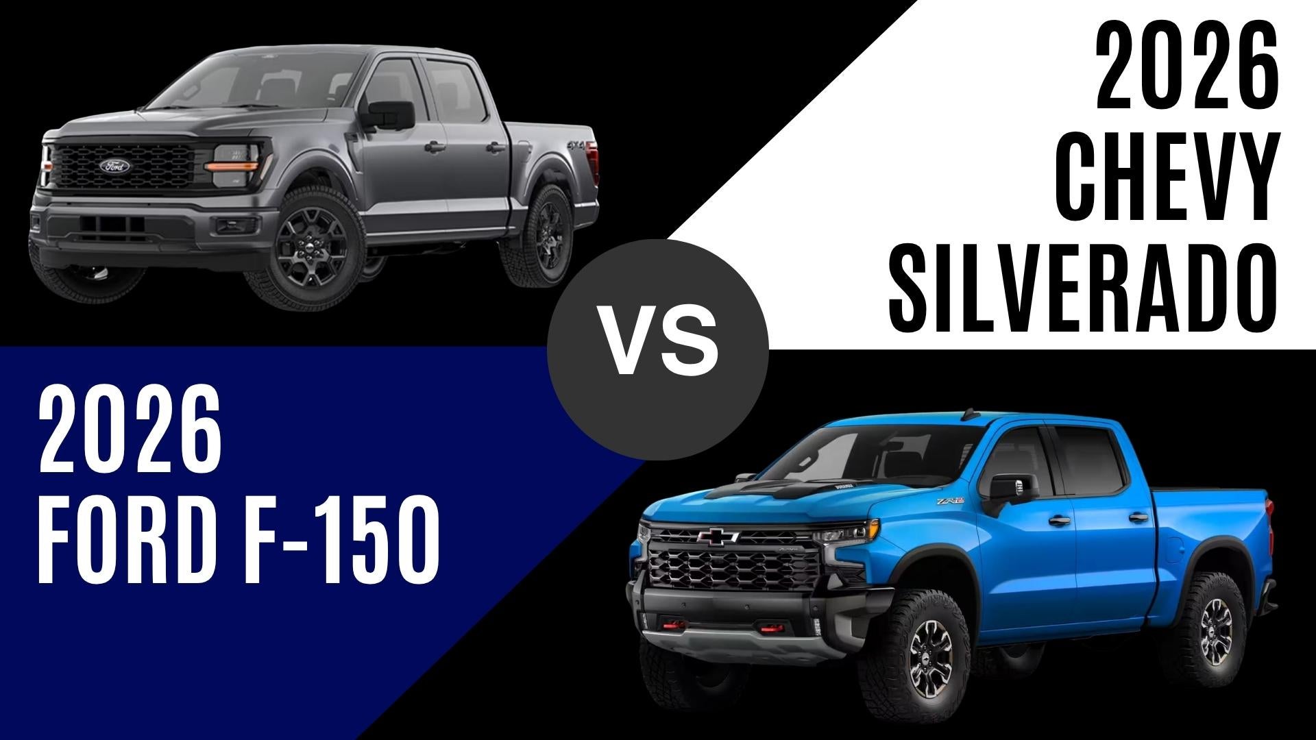 2026 Ford F-150 and Chevrolet Silverado 1500 trucks compared for towing, technology, and capability in Jacksonville, Arkansas
