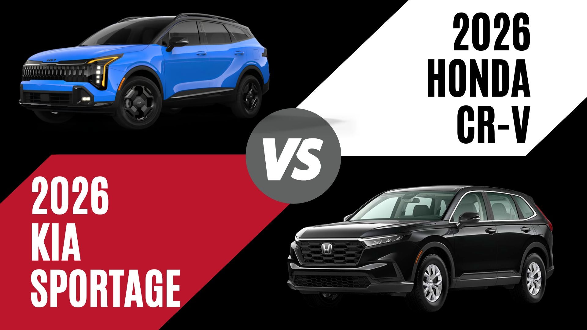 2026 Kia Sportage and Honda CR-V compact SUVs compared side by side for drivers in Sherwood, Arkansas