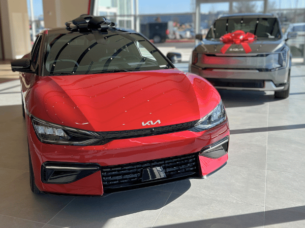 Red EV6 and Silver EV9 in Bentonville, AR
