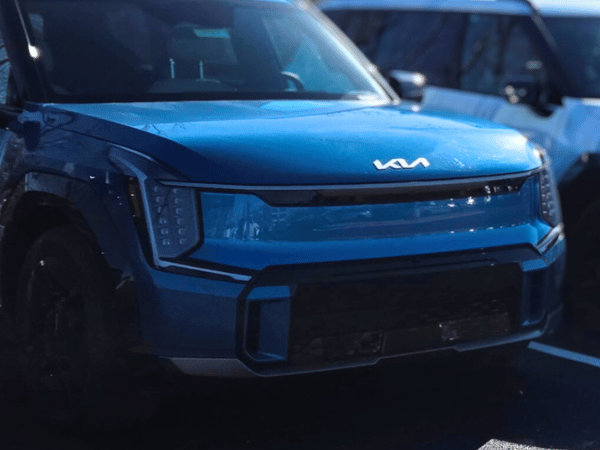 Blue Kia EV9 at Crain Kia of Bentonville