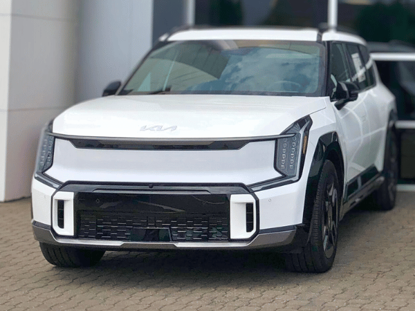 White EV9 in Bentonville, AR