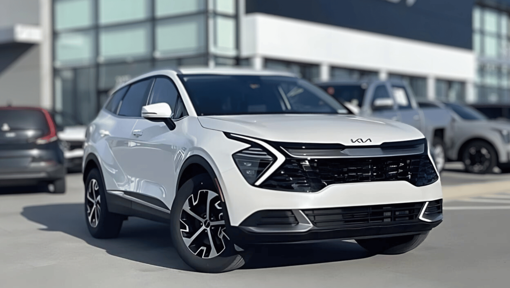 White 2025 Kia Sportage Hybrid Front in Conway, AR