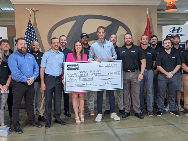 Crain Donation Announcement at Crain Hyundai of Bentonville