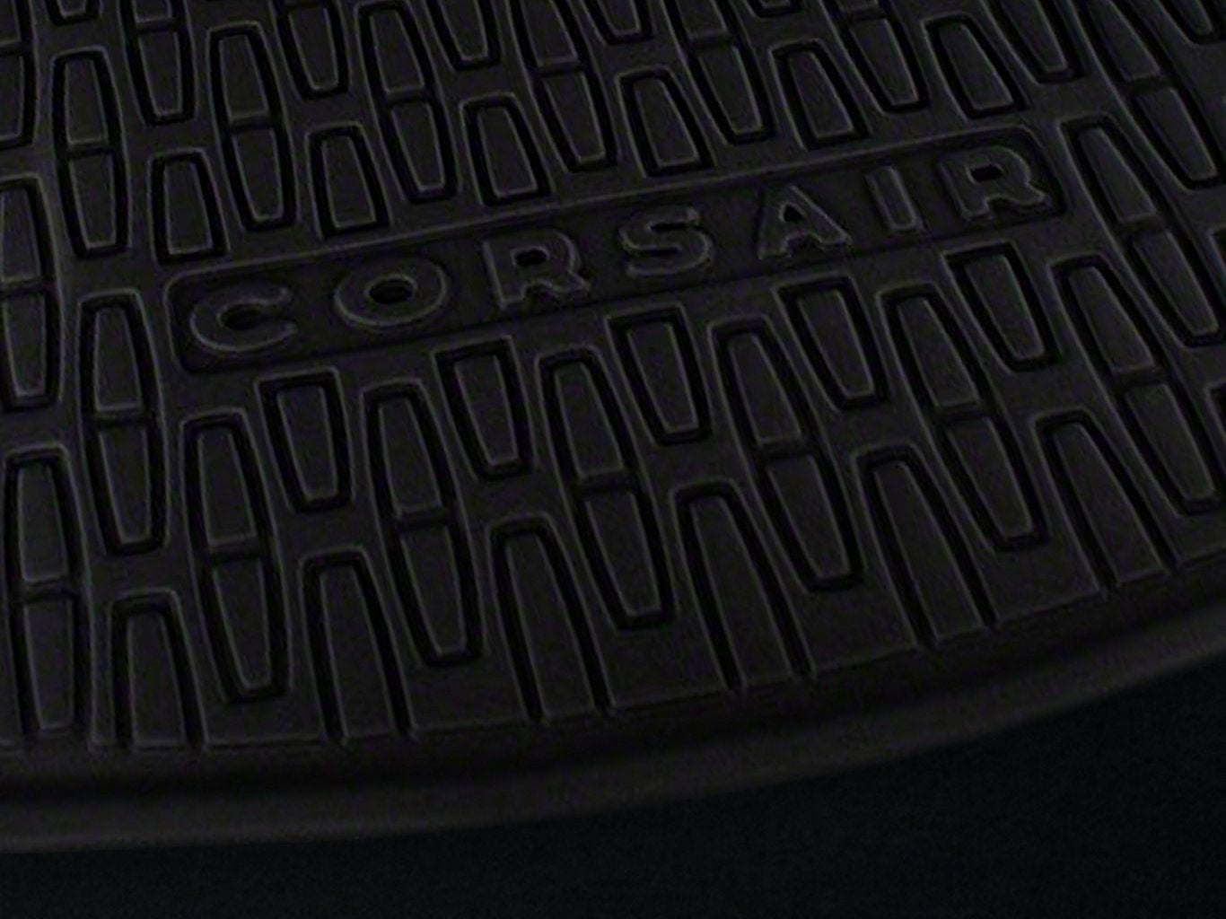 Lincoln Corsair rubber cargo mat with the Corsair name molded in