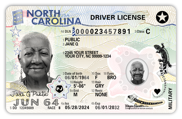 NC REAL ID Sample