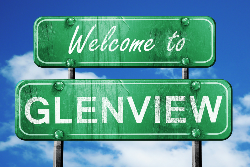 Welcome to Glenview highway sign