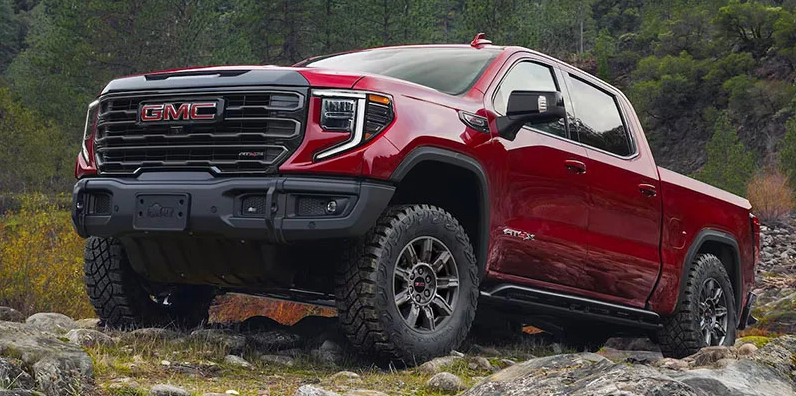 A photo of a red 2025 GMC Sierra 1500.