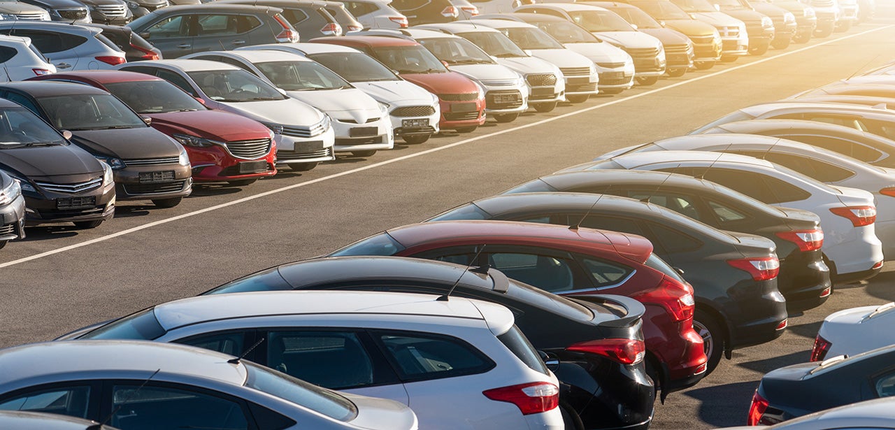 Rows of used cars in Jefferson City, TN