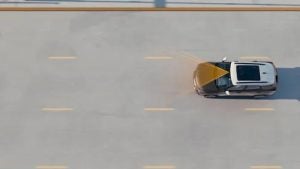 Lane departure in a lane.