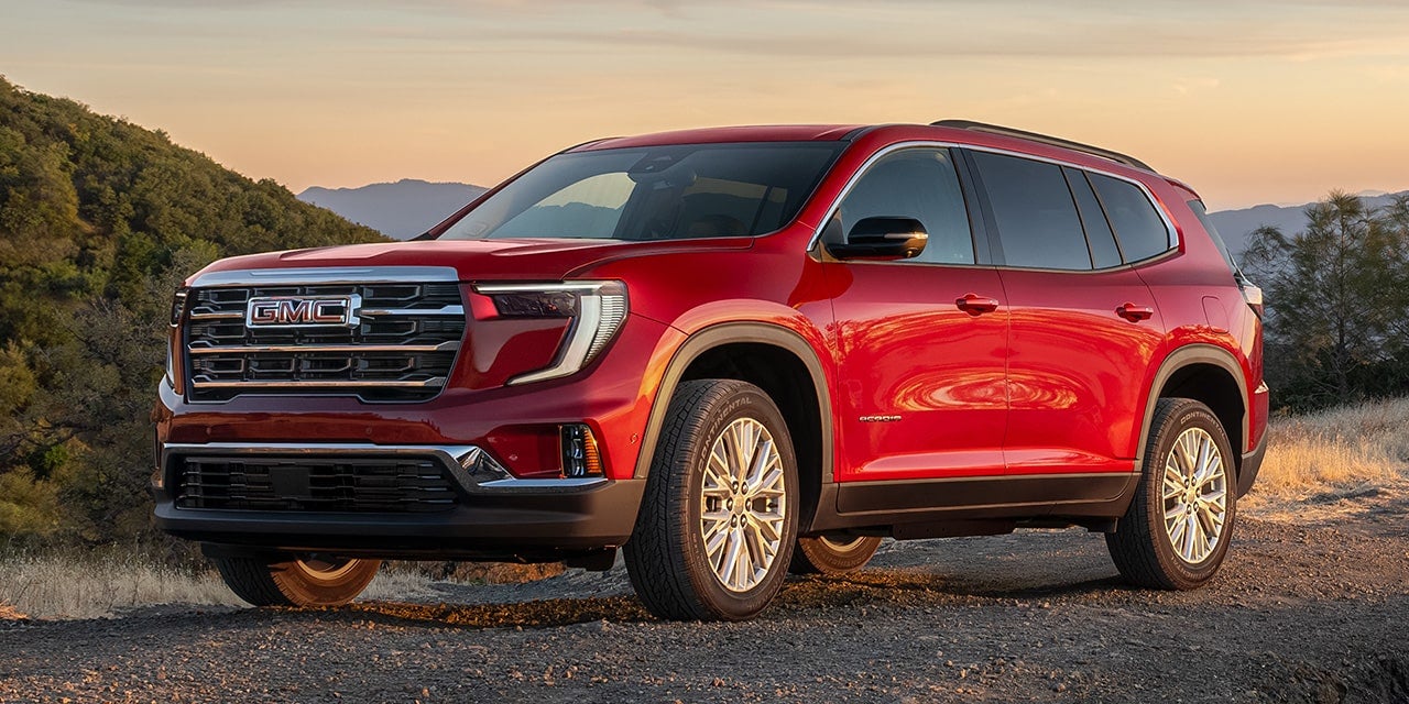 Red GMC Acadia 