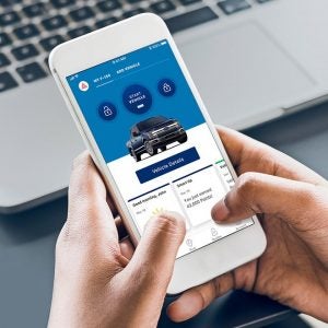 Ford website on mobile phone
