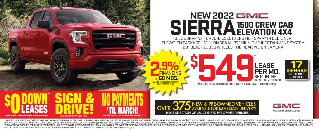 Sign and Drive Lease GMC Sierra