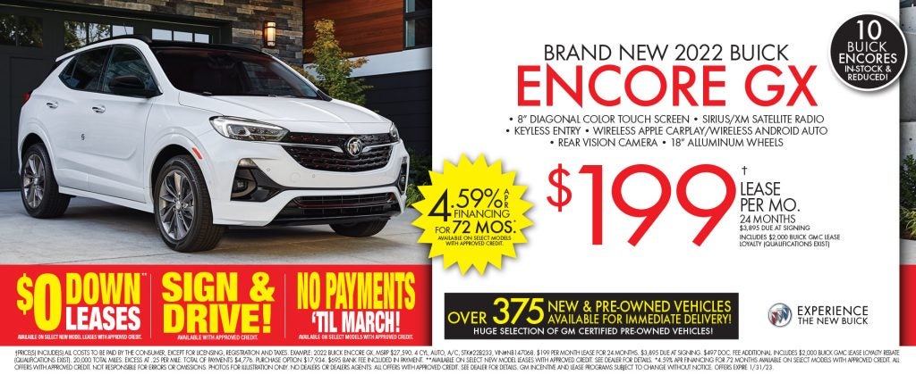 Sign and Drive lease Buick Encore