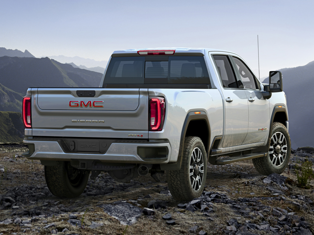 A white GMC Sierra 3500 parked outdoors
