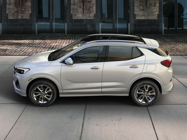 A white Buick Encore GX parked outside
