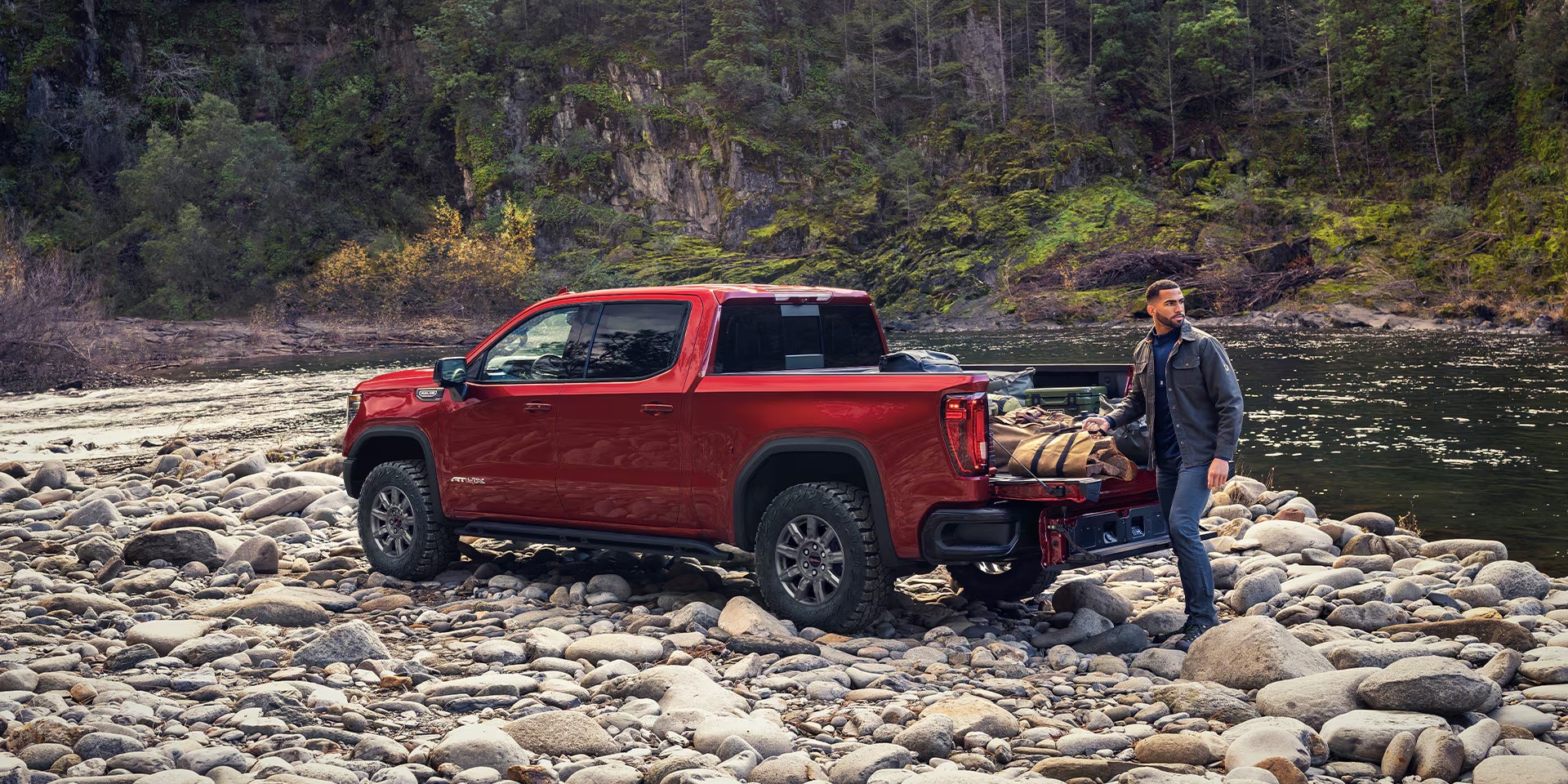 GMC Sierra 1500 near lake