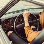 A person learning to drive