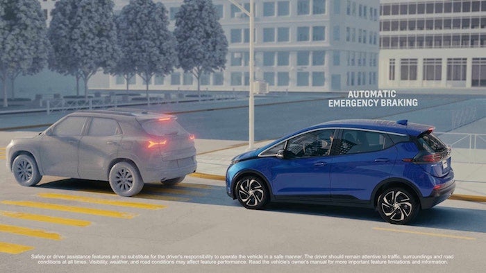 2022 Chevrolet Bolt EV Forward Collision Alert & Automatic Emergency Braking safety feature