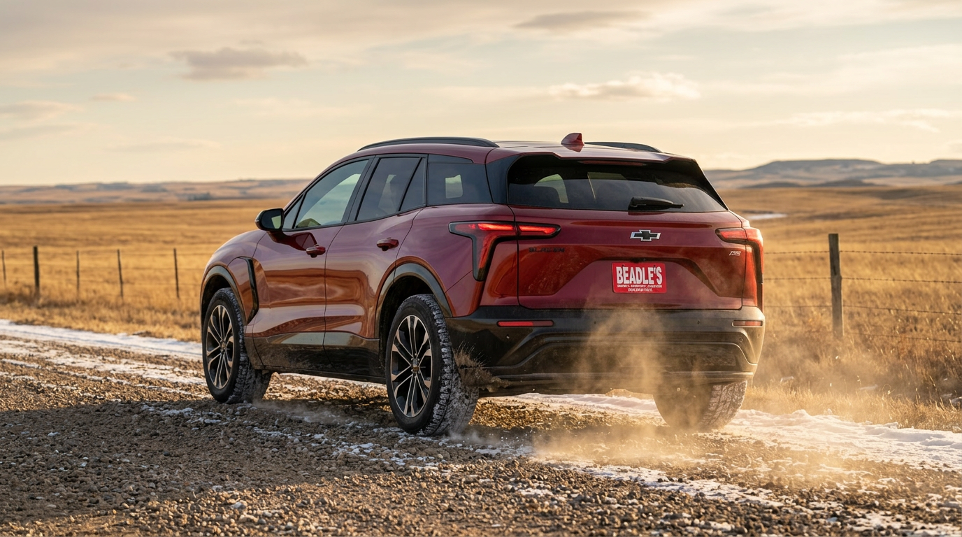 2026 Blazer towing utility trailer and livestock across South Dakota