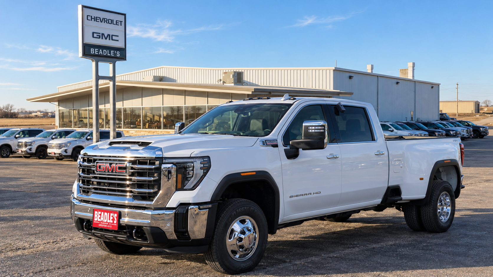 2026 GMC Sierra 3500 HD SLT dually at Beadle Chevrolet GMC in Mobridge, South Dakota