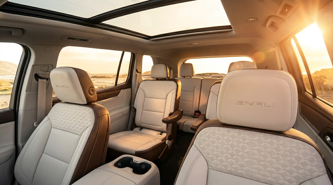 2026 GMC Acadia second-row captain's chairs and third-row seating near Mobridge, South Dakota