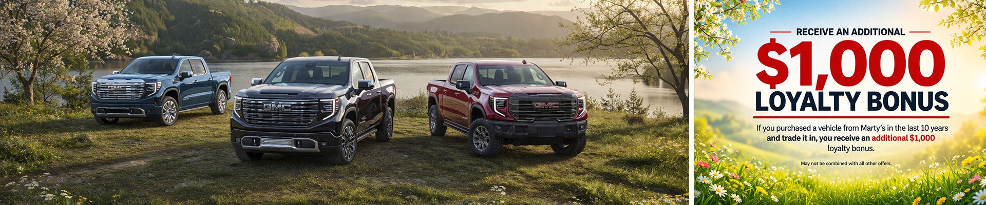 Marty's GMC March New Vehicle Specials