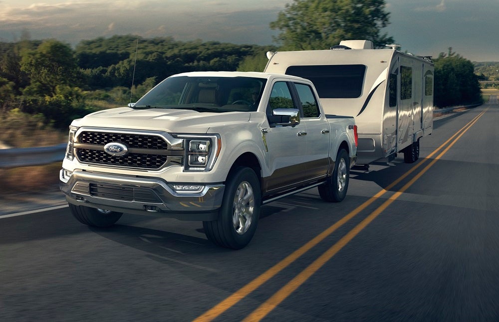 2021 Ford F-150 Towing a Camper