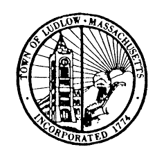 Ludlow, MA town seal featuring a mill and the year 1774