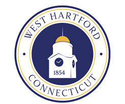 The official seal of West Hartford, Connecticut, featuring the historical clock tower