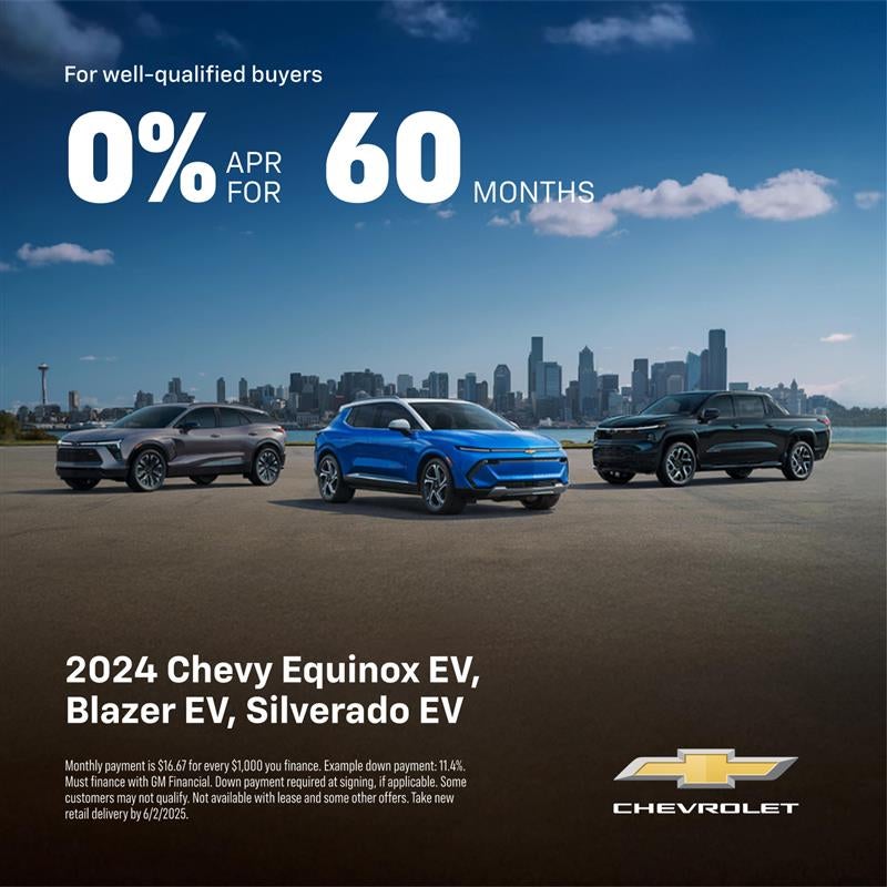 Chevy EV Lineup 0% Financing Offer