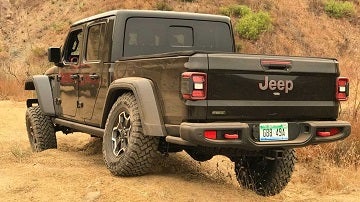 Exterior appearance of the 2021 Jeep Gladiator available at Rhythm Chrysler Dodge Jeep Ram