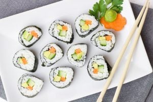 plate of sushi