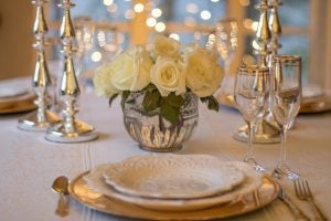 fancy restaurant table