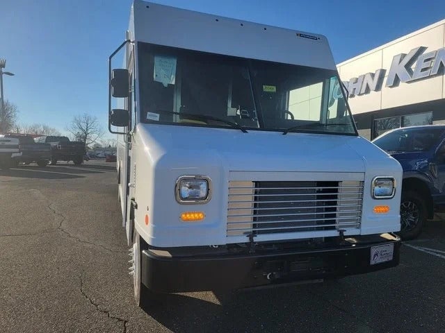 White ford step van facing the front