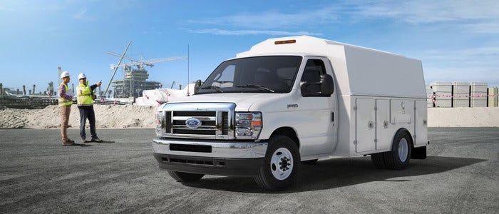 Ford E-Series parked on site