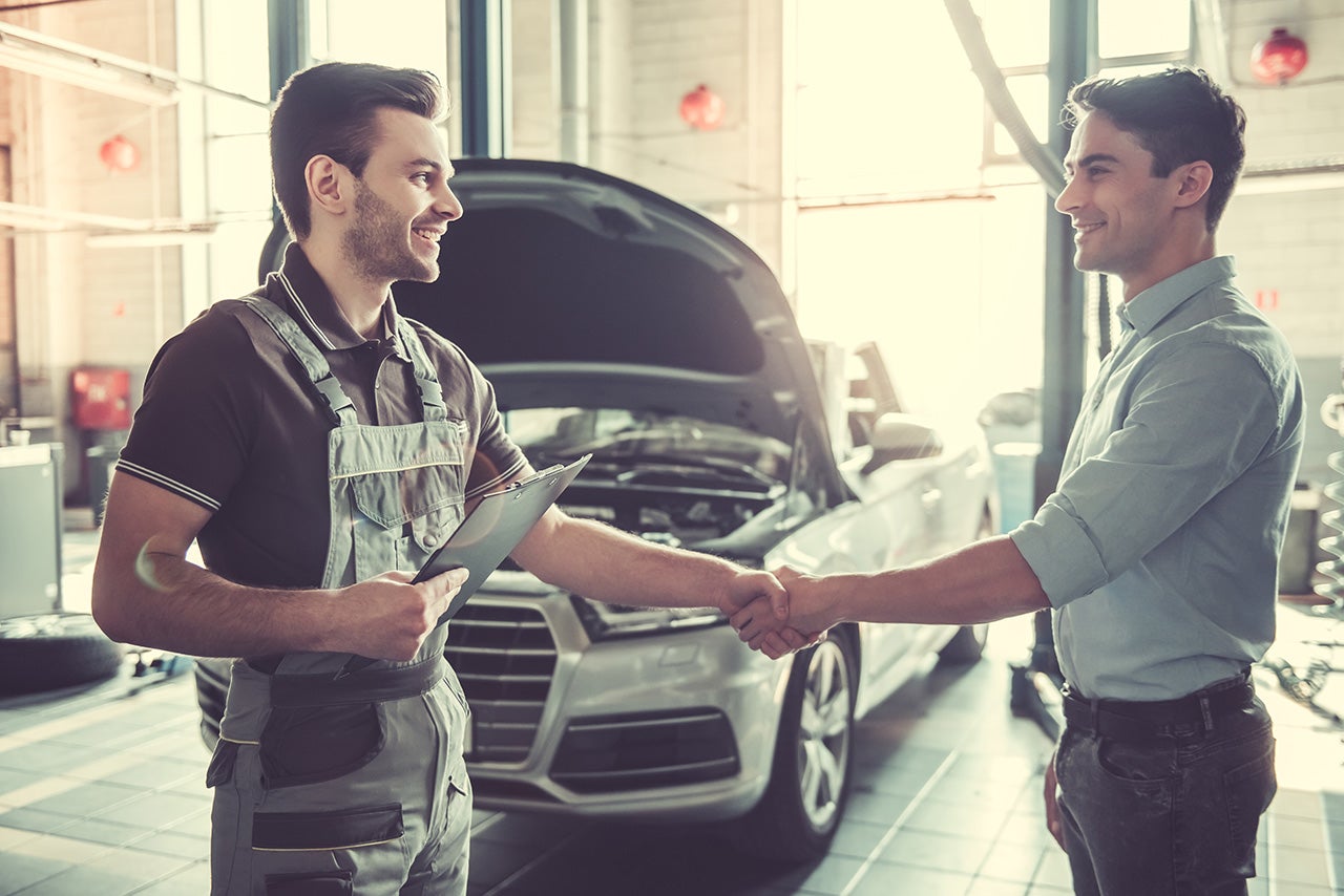 At the auto service