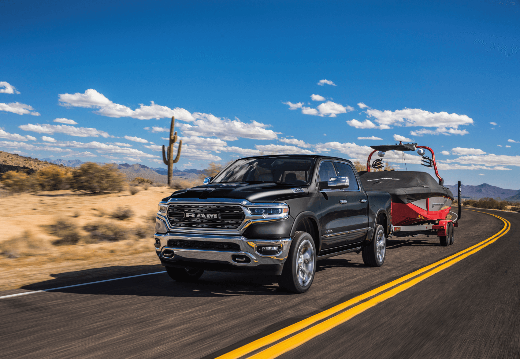 2021 Ram 1500 Towing Boat
