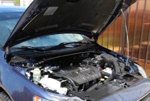 Looking at a car's engine near Anderson, IN